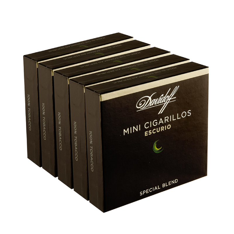 DAVIDOFF MINI C'LLO ESCURIO 25CT (5 TINS OF 5)