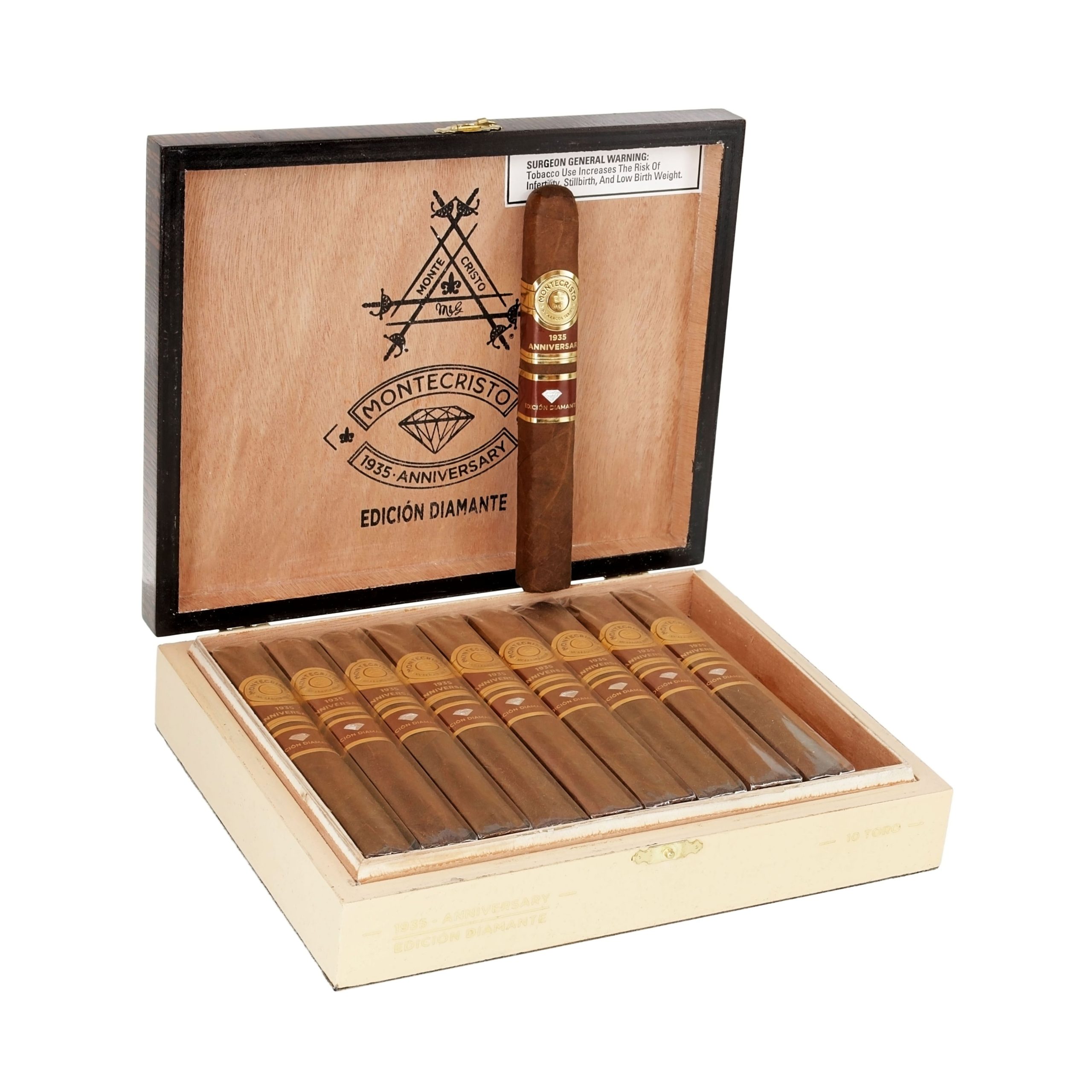 MONTECRISTO 1935 ANNIVERSARY EDICION DIAMANTE TORO (55X6) BOX OF 10