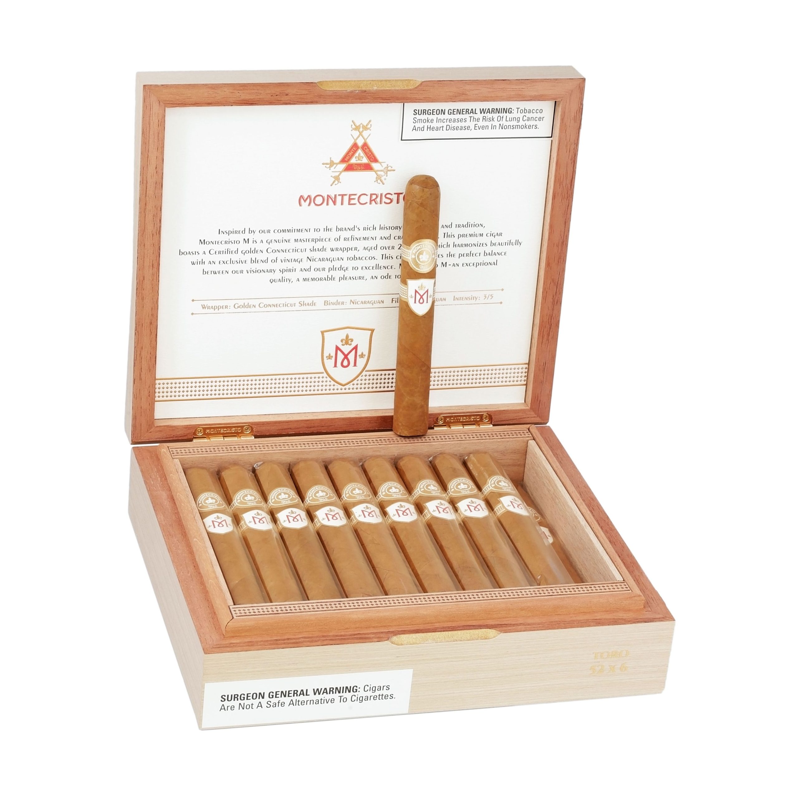 MONTECRISTO M TORO (52X6) BOX OF 20