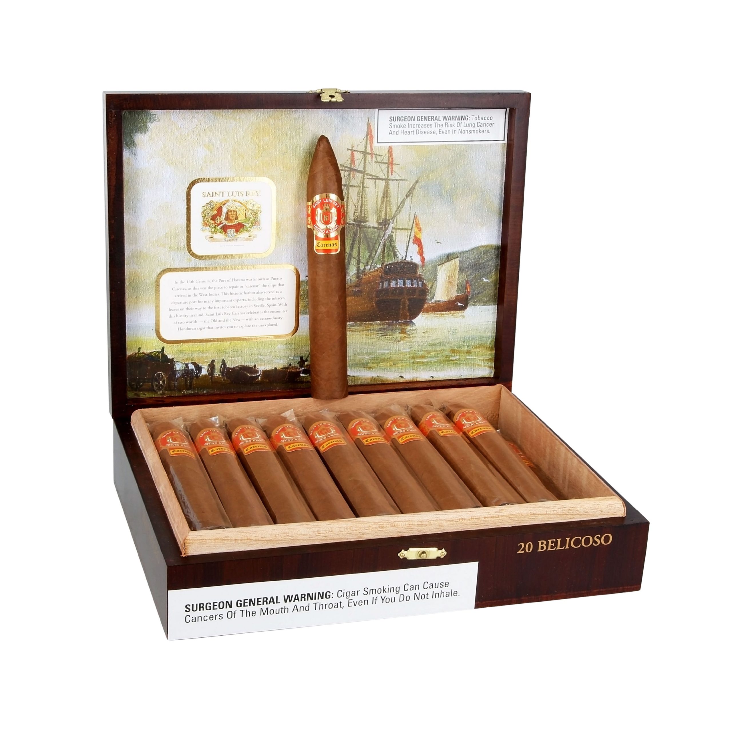 SAINT LUIS REY CARENAS BELICOSO BOX OF 20