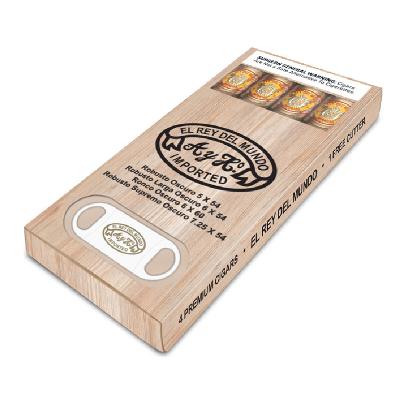 EL REY DEL MUNDO 4PK WITH CUTTER PK OF 4