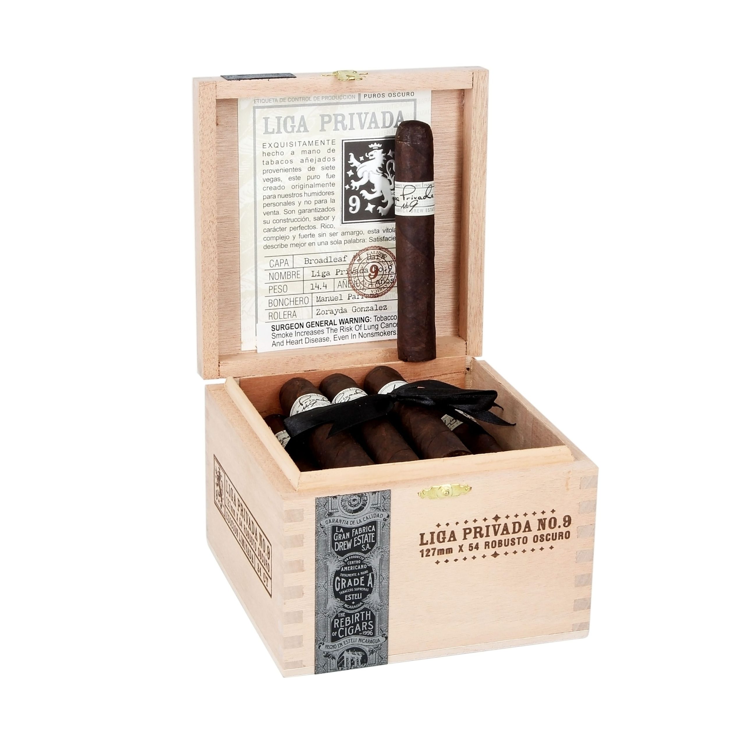 LIGA PRIVADA NO.9 ROBUSTO OSCURO (5 X 52) BOX OF 24