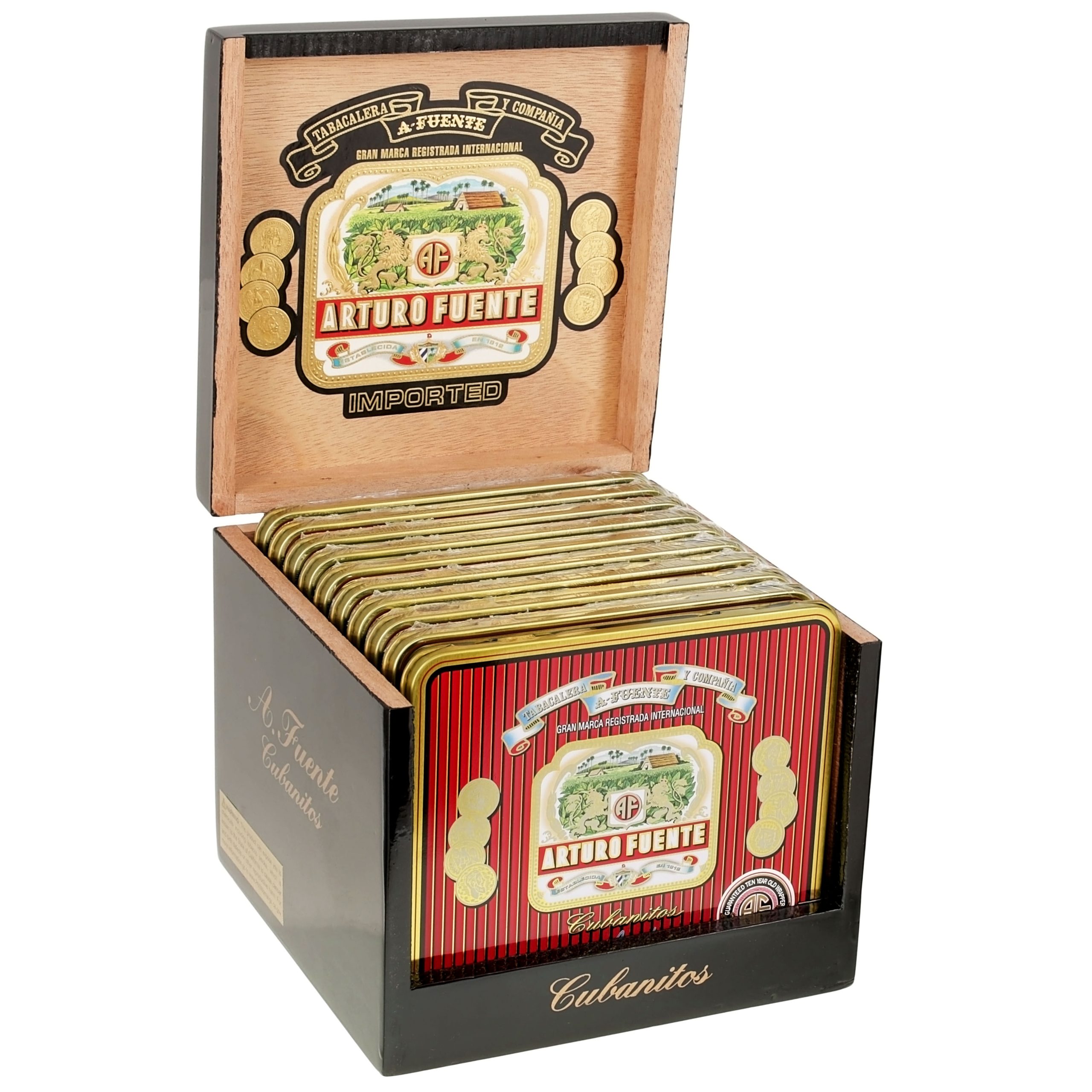 ARTURO FUENTE CUBANITOS 100CT MADURO (10 TINS OF 10)