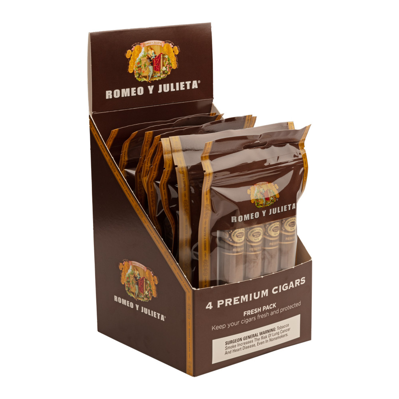 ROMEO Y JULIETA RESERVE FRESH PACK SAMPLER 4 UNIT OF 8 CT32